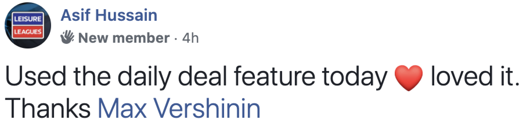 User feedback